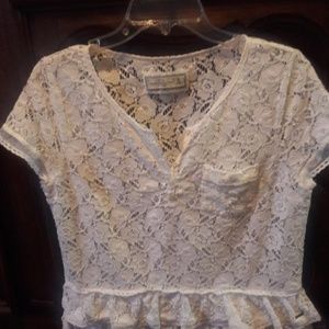 White Lace Top Sz Medium